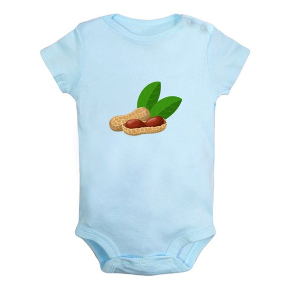 Baby Unisex Nut Peanut Design Rompers Newborn Baby Bodysuits Infant Jumpsuits Kids Cotton Graphic One-Piece Outfits