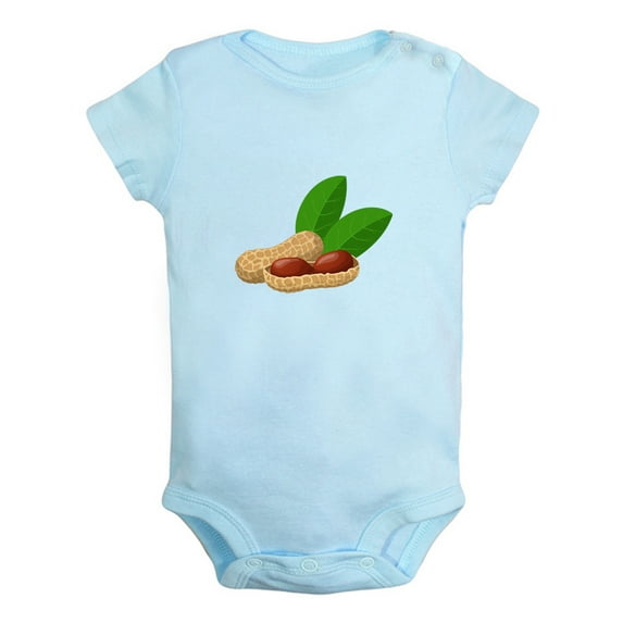 Baby Unisex Nut Peanut Design Rompers Newborn Baby Bodysuits Infant Jumpsuits Kids Cotton Graphic One-Piece Outfits