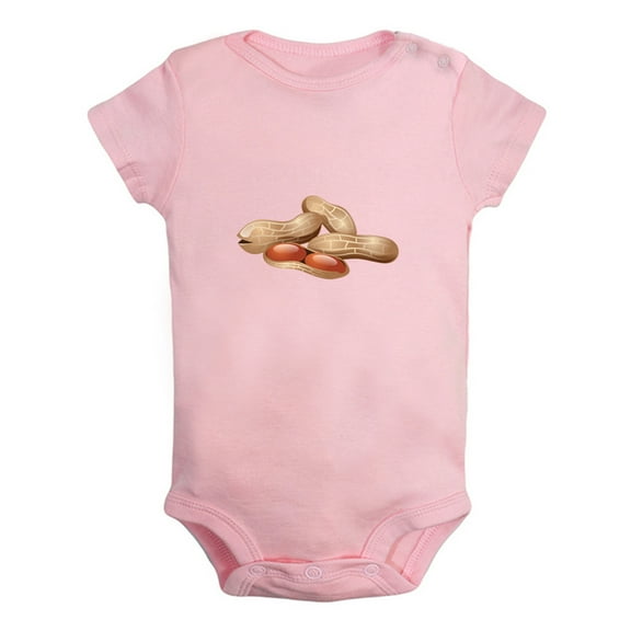 Baby Unisex Nut Peanut Design Rompers Newborn Baby Bodysuits Infant Jumpsuits Kids Cotton Graphic One-Piece Outfits