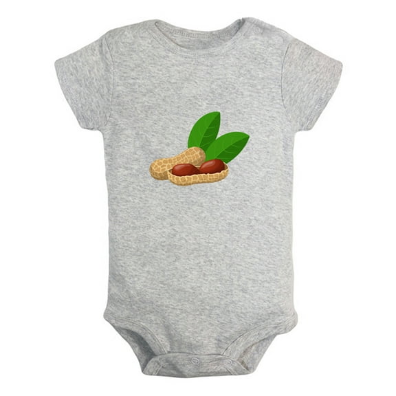Baby Unisex Nut Peanut Design Rompers Newborn Baby Bodysuits Infant Jumpsuits Kids Cotton Graphic One-Piece Outfits