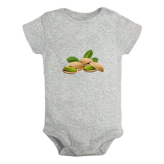 Baby Unisex Nut Pistachio Design Rompers Newborn Baby Bodysuits Infant Jumpsuits Kids Cotton Graphic One-Piece Outfits