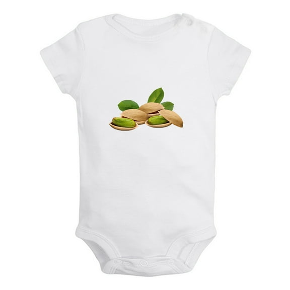 Baby Unisex Nut Pistachio Design Rompers Newborn Baby Bodysuits Infant Jumpsuits Kids Cotton Graphic One-Piece Outfits