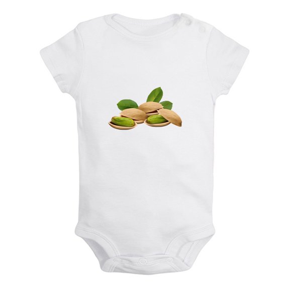Baby Unisex Nut Pistachio Design Rompers Newborn Baby Bodysuits Infant Jumpsuits Kids Cotton Graphic One-Piece Outfits