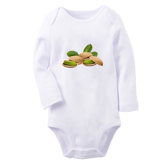 Baby Unisex Nut Pistachio Design Rompers Newborn Baby Bodysuits Infant Jumpsuits Kids Cotton Graphic One-Piece Outfits