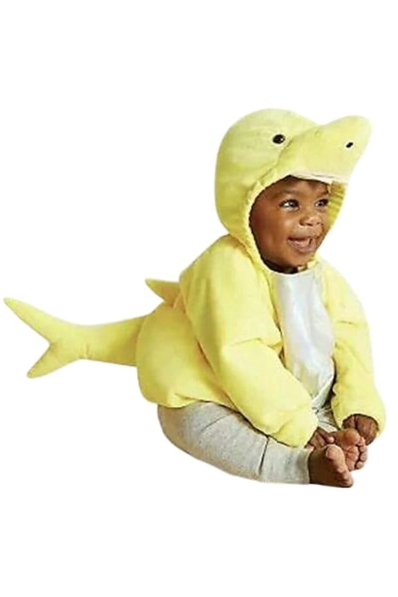 Baby Unisex Plush Pullover Shark Hoodie w Tail Warm Comfort Soft Blanket Sweater Top (12-18 Months)