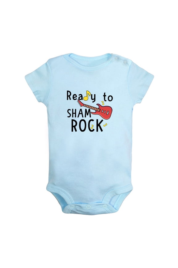 Baby Unisex Ready To Sham Rock Funny Rompers Newborn Baby Bodysuits Infant Jumpsuits Kids Cotton Graphic One-Piece Outfits