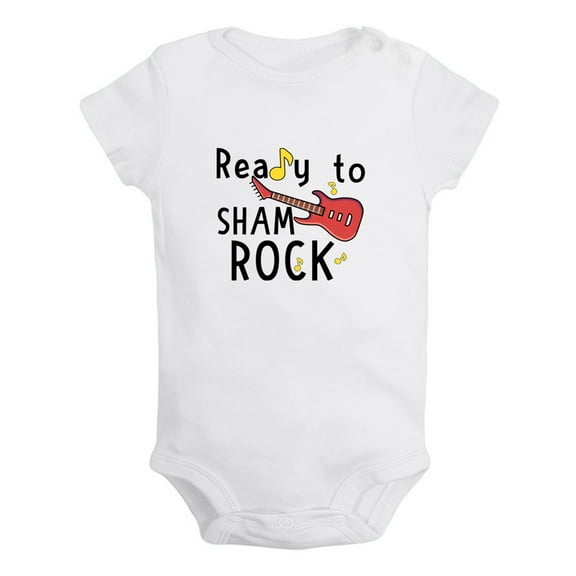 Baby Unisex Ready To Sham Rock Funny Rompers Newborn Baby Bodysuits Infant Jumpsuits Kids Cotton Graphic One-Piece Outfits
