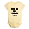 thumbnail image 1 of Baby Unisex Talk To My Lawyer (Aunt & Uncle) Romper Newborn Bodysuits Infant Jumpsuits Childs Clothes Graphic Outfits, 1 of 5