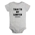 thumbnail image 1 of Baby Unisex Talk To My Lawyer (Aunt & Uncle) Romper Newborn Bodysuits Infant Jumpsuits Childs Clothes Graphic Outfits, 1 of 5
