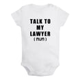 thumbnail image 1 of Baby Unisex Talk To My Lawyer (Dad & Mum) Funny Rompers Newborn Baby Bodysuits Infant Jumpsuits Kids Cotton Graphic One-Piece Outfits, 1 of 5
