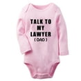 thumbnail image 1 of Baby Unisex Talk To My Lawyer (Dad & Mum) Funny Rompers Newborn Baby Bodysuits Infant Jumpsuits Kids Cotton Graphic One-Piece Outfits, 1 of 5