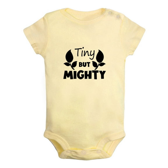 Baby Unisex Tiny But Mighty Funny Romper Newborn Bodysuits Infant Jumpsuits Cotton Clothes Toddler Graphic Outfits