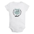 thumbnail image 1 of Baby Unisex Twins Who & Who's Owl Pattern Funny Rompers Newborn Baby Bodysuits Infant Jumpsuits Kids Cotton Graphic One-Piece Outfits, 1 of 5