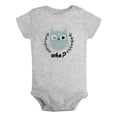 thumbnail image 1 of Baby Unisex Twins Who & Who's Owl Pattern Funny Rompers Newborn Baby Bodysuits Infant Jumpsuits Kids Cotton Graphic One-Piece Outfits, 1 of 5