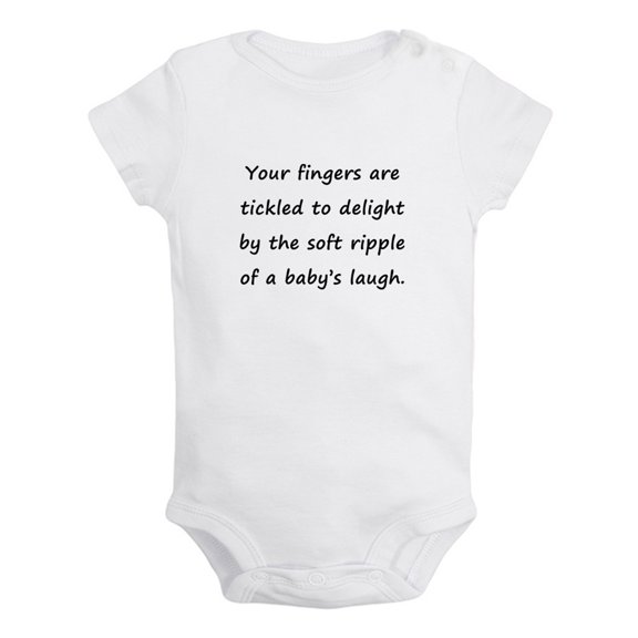 Baby Unisex Your Fingers Are Tickled To Delight By The Soft Ripple Of a Baby's Laug Funny Rompers Newborn Baby Bodysuits Infant Jumpsuits Kids Cotton Graphic One-Piece Outfits