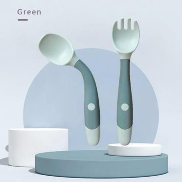 Baby Utensils Spoons Fork,toddlers Feeding Training Spoon and Fork Tableware Set Easy Grip Heat-resistant Self-feeding Learning Spoons Forks for Kids