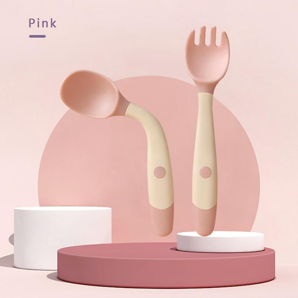 Baby Utensils Spoons Forks Set with Case Toddler Babies Feeding ...