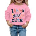 thumbnail image 1 of Baby Valentines Day Outfit Girl Crewneck Sweatshirt Lover Heart Letter Print Long Sleeve Pullover Boys Pullover for Girl 12-18 Months, 1 of 4