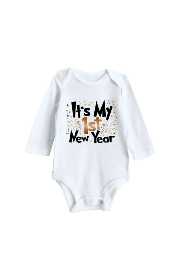 Baby Valentines Outfit Boy My First Year Printing Clothes Baby Girl Outfits Letter Romper Jumpsuit Outfits 12-18 Months