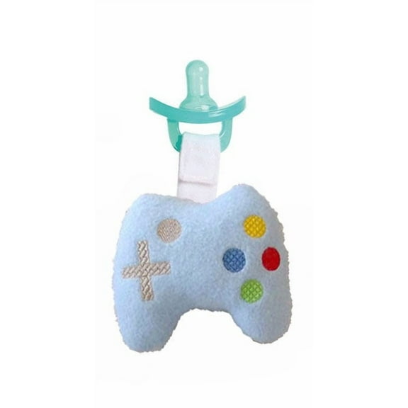 Baby Video Game Remote Soft Plush Plushie Snuggle Stuffed Pacifier Holder Clip - Game Soothe