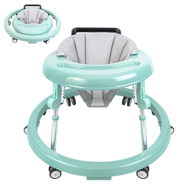 UBRAVOO Adjustable Baby Walker, Walkers For Baby With Universal Wheels, Height Adjustable, Folding & Compact Walker