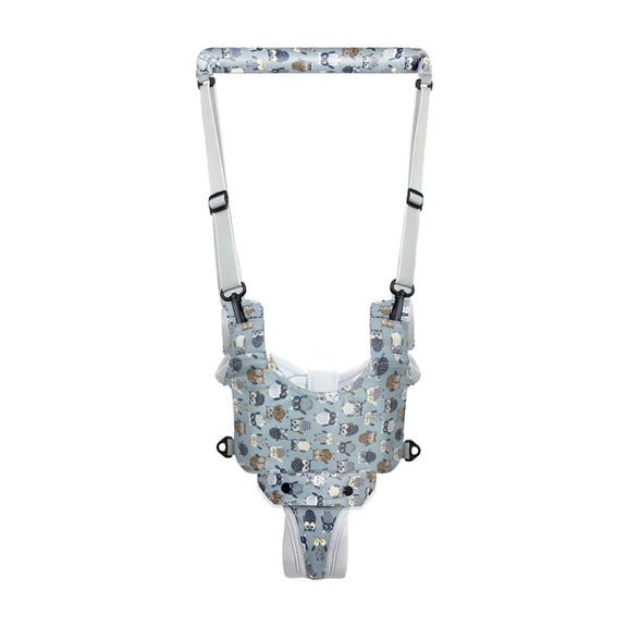 Baby Walker, Handheld Kids Toddler Walking Harness Helper Assistant Protective Belt Child Activity Walker Adjustable Standing Up Walking Learning Helper for Toddler 8-24 Month (Blue & Grey)