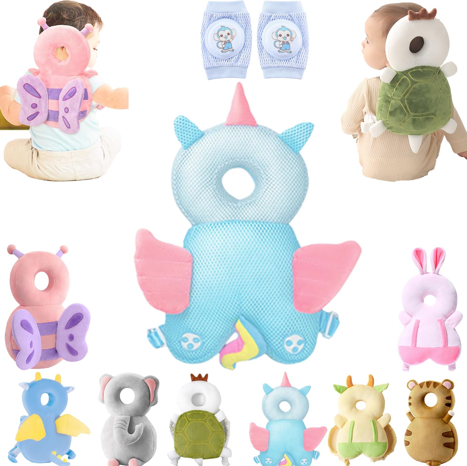 Baby Walker Head Protector Backpack, Soft AntiFall Cushion for Toddler