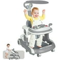thumbnail image 1 of Baby Walkers for Boys Girls, Baby Walker with Foot Pads/Handles, Gray, 1 of 11