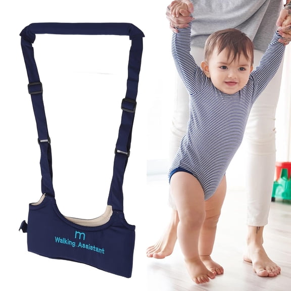 Baby Walking Harness, Adjustable Comfortable Breathable Anti Lost Baby Girl Walker Walking Wings Assistance Learning Belt for Infant Child Activity(Navy Blue)