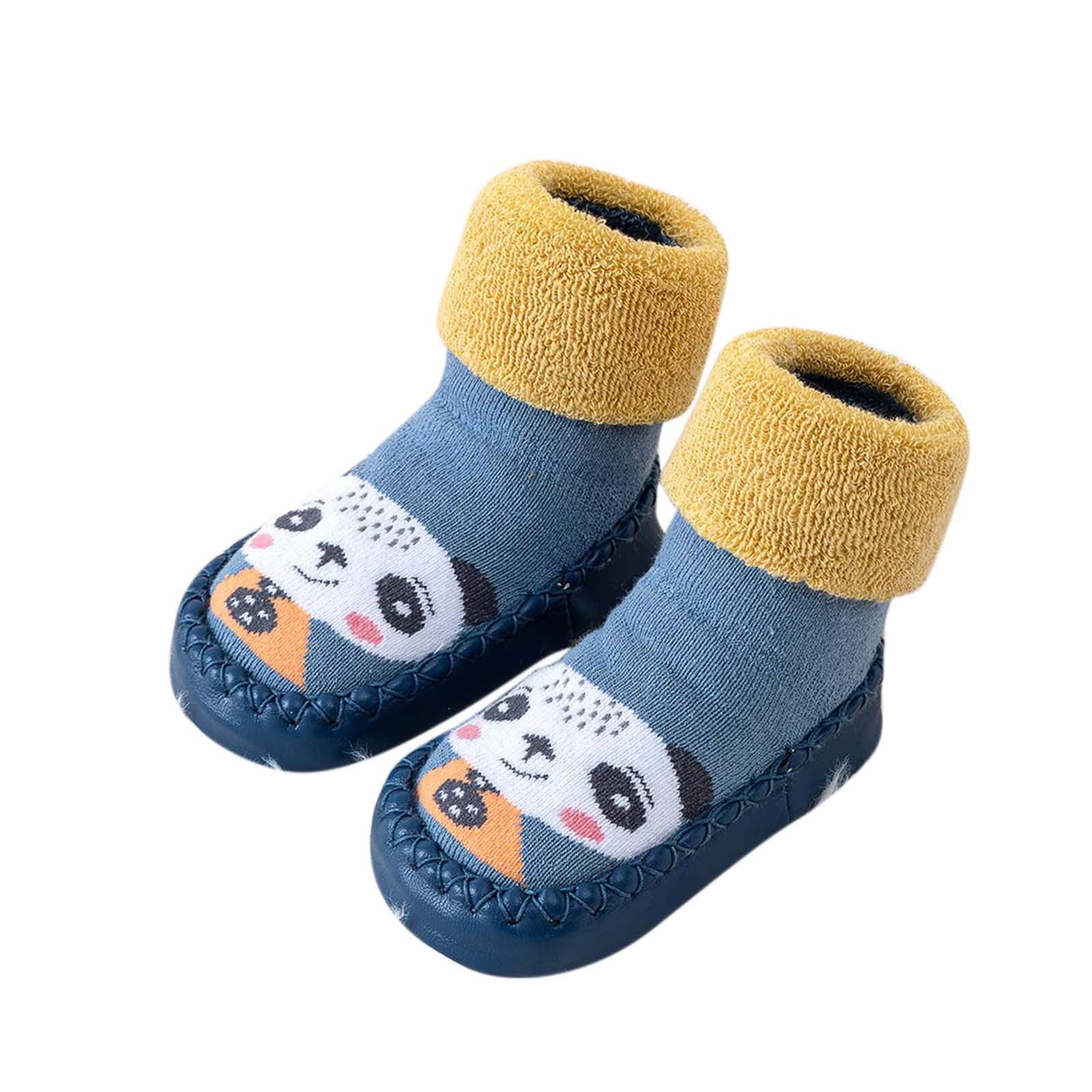 Baby Walking Shoes Autumn Winter Cute Children Flat Bottom Non Socks