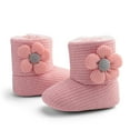 thumbnail image 1 of Baby Walking Shoes Fashionable Children'S High Tube Flower Velvet Baby Shoes Baby Walking Shoes Newborn Baby Girl Shoes, 1 of 3