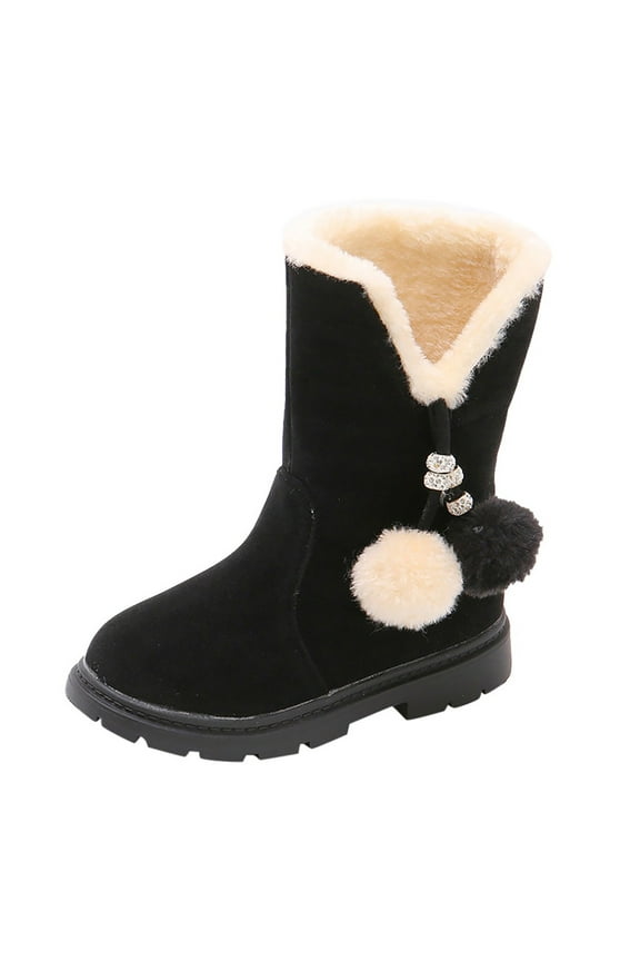 Baby Walking Shoes,Kids Girls Princess Shoes Fashion Bowkont Cotton Boots Snow Boots,Toddler Shoes(Size:9-9.5 Years)