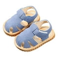 thumbnail image 1 of Boys Dress Shoes,Male And Female 0 Who Learn To Walk Are Called Shoes. Soft Soled Non And Toe Sports Shoes,for Boys,Blue,9-12 Months, 1 of 9
