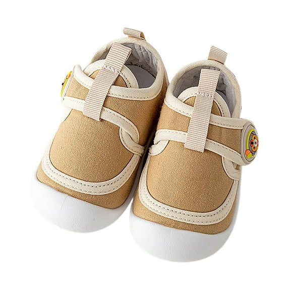 Baby Walking Shoes Non And Toddler Children Shoes Soft Sole Baby Shoes Breathable Cartoon Girls And Boys Canvas Shoes Coffee 2 Years-2.5 Years