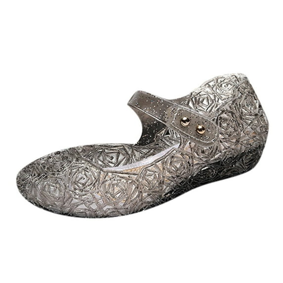 Baby Walking Shoes Princess Wedge Party Jelly Dance Toddler Girl Sneakers Black 2.5 Years-3 Years