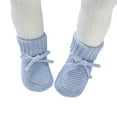 thumbnail image 1 of Baby Walking Shoes,Sneakers For Soft Knit Booties With Bow Cute First Shoes Warm Winter Toddler Socks For Boys Girls,Toddler Shoes(Size:6-9 Months), 1 of 7