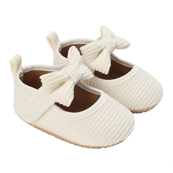 Baby Walking Shoes,Toddler Kids Girls Soild Colour Bowknot Princress Shoes Soft Sole The Floor Barefoot Non First Walkers Prewalker Shoes,Toddler Shoes(Size:12 Months)