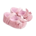 thumbnail image 1 of Baby Walking Shoes,Toddler Kids Girls Soild Colour Bowknot Princress Shoes Soft Sole The Floor Barefoot Non First Walkers Prewalker Shoes,Toddler Shoes(Size:0-6 Months), 1 of 9