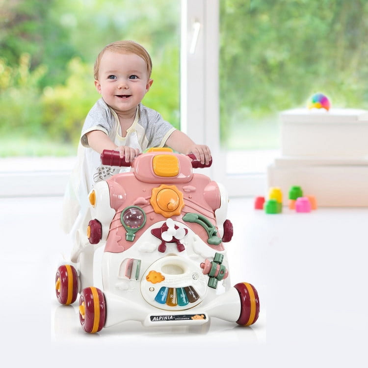 Baby Walking Toy, 3 in 1 Sit to Stand Learning Walker, Baby Walker for