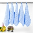 thumbnail image 1 of Baby Washcloths and Burp Cloths, Absorbent Cotton Muslin Baby Towels, Large Soft Breathable Newborn Essentials for Boys and Girls, Newborn Essentials, Blue-5 Pack, 11.8"x11.8", 1 of 5