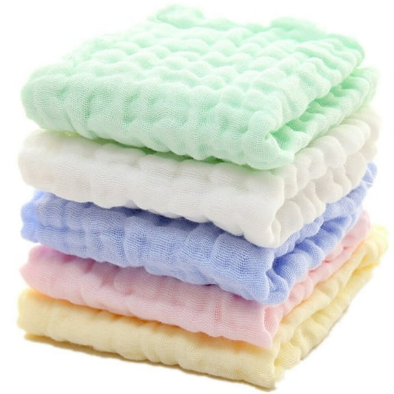 Baby Washcloths - Natural Cotton Baby Wipes - Soft Newborn Face Towel and Washcloth for Sensitive Skin,Registry as Shower,5 Pack 12x12 inches