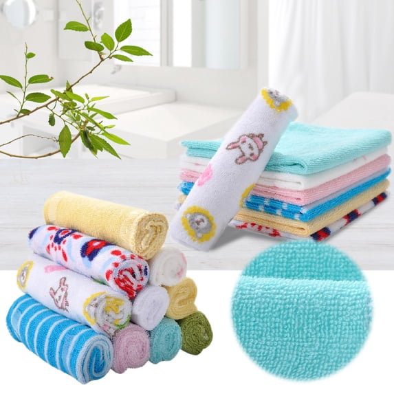 Baby Washcloths Newborn Towels Super Absorbent Soft Breathable Handkerchiefs Burp Cloths for Infant Feeding and Bath Time Essentials