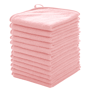 Baby Washcloths Set ,Microfiber Coral Fleece Face Towel for Newborns, Infant, Toddlers or Kids. Ultra Soft and Absorbent wash Cloth for Baby,12 Pack, 12x12 Inches