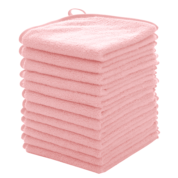 chocrria Coral Fleece Baby Washcloths, Ultra Soft Face Towels for Newborns, Toddlers, Kids, 12 Pack, 12x12 Inches