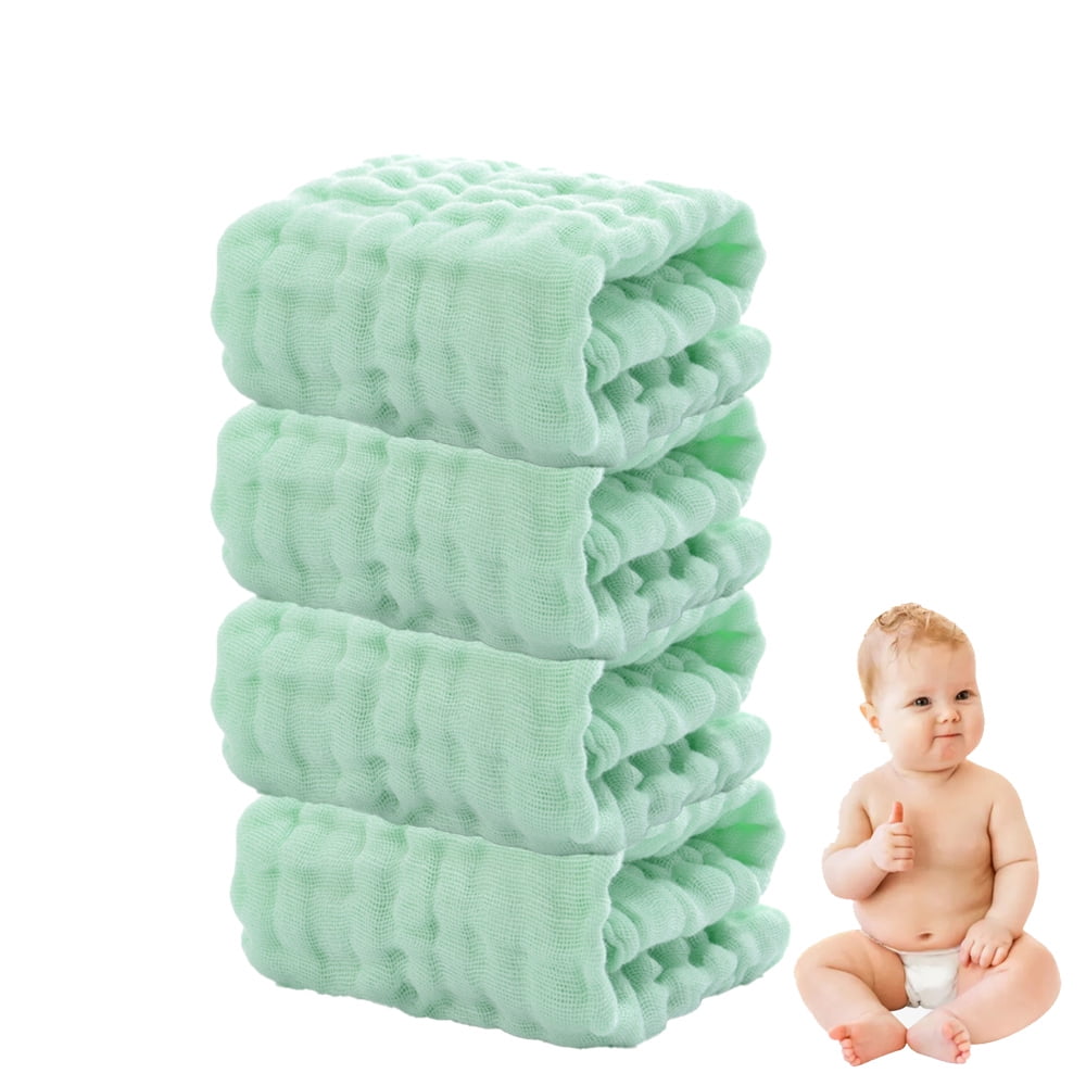 Baby Washcloths Soft Face Cloths Absorbent Bath Face Towels Pack of 4 Walmart