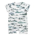 thumbnail image 1 of Baby Watercolor Foggy Forest Newborn Infant Baby Romper Shirts Boy Girl Misty Woodland Trees Mountain Summer Outfit Baby Clothes Short Sleeve Onesie, 1 of 6