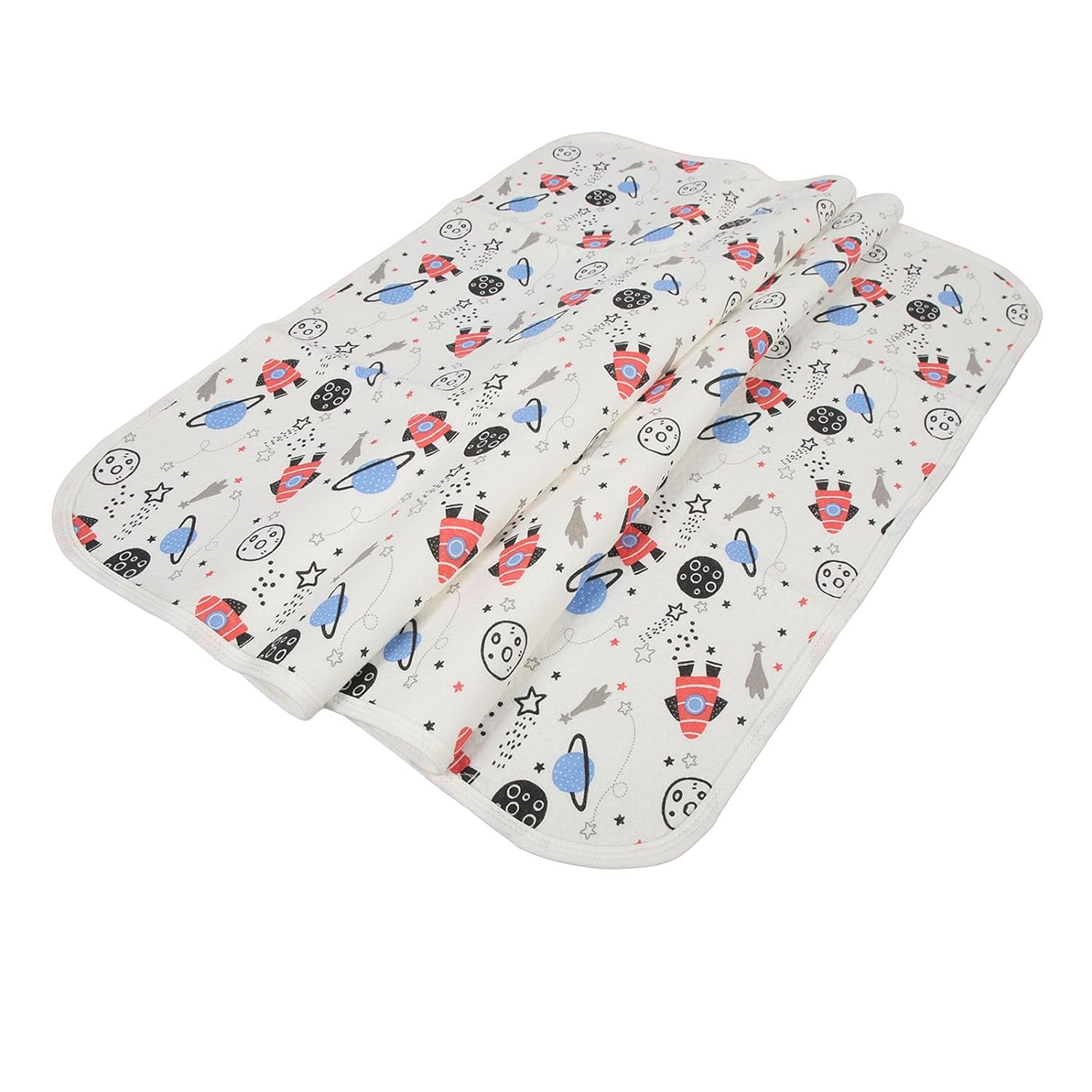 Baby Waterproof Bed Pad, Cute Patterns Washable Bed Wetting Pad Strong Water Absorption Cotton