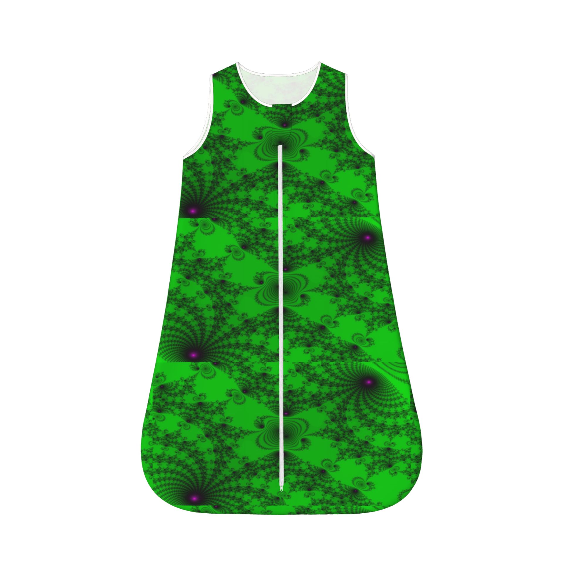 Baby Wearable Blanket 024 Months GreenFractal12088,Sleeveless Summer Baby Sleeping Bag With