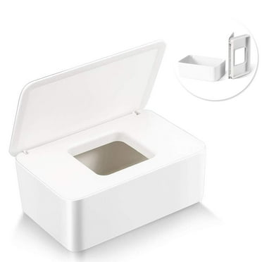 Baby Wet Wipes Box - Safe and Convenient Tissue Storage Case - Weiß