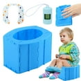 thumbnail image 1 of Baby Whisper Co Pottypal Travel Potty - Reusable Foldable Portable Kids Toilet Seat with Cleaning Bags, Perfect for Toddler Travel, Camping, Car Rides & Outdoor Trips, 1 of 7